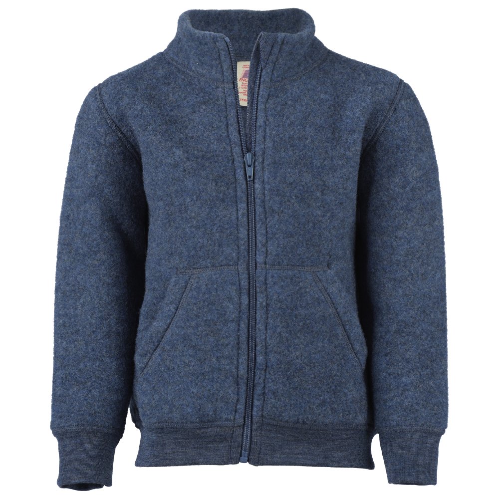 Children's Fleece Jacket with Zipper in Organic Merino Wool [575500 or ...