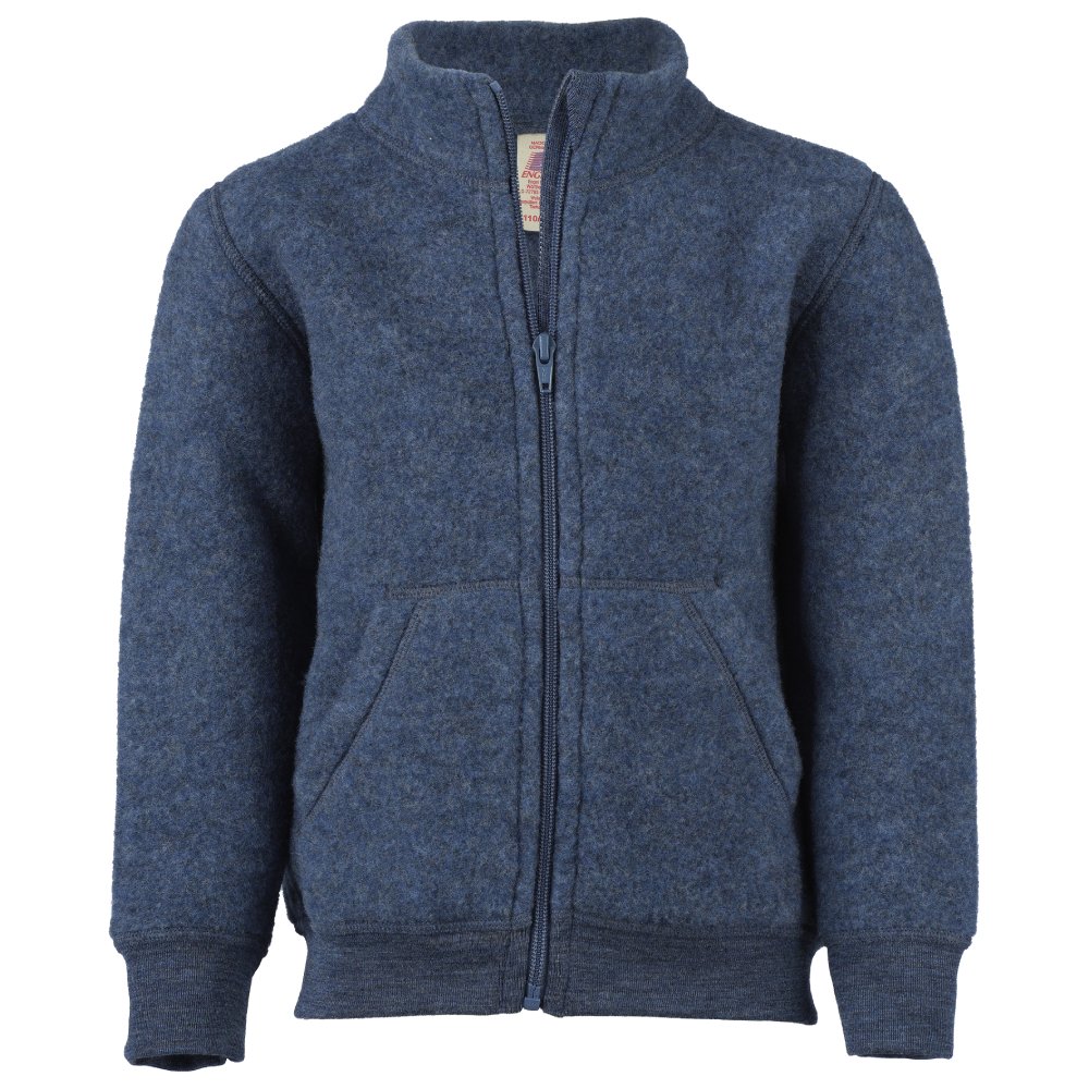 Children's Fleece Jacket with Zipper in Organic Merino Wool [575500 or