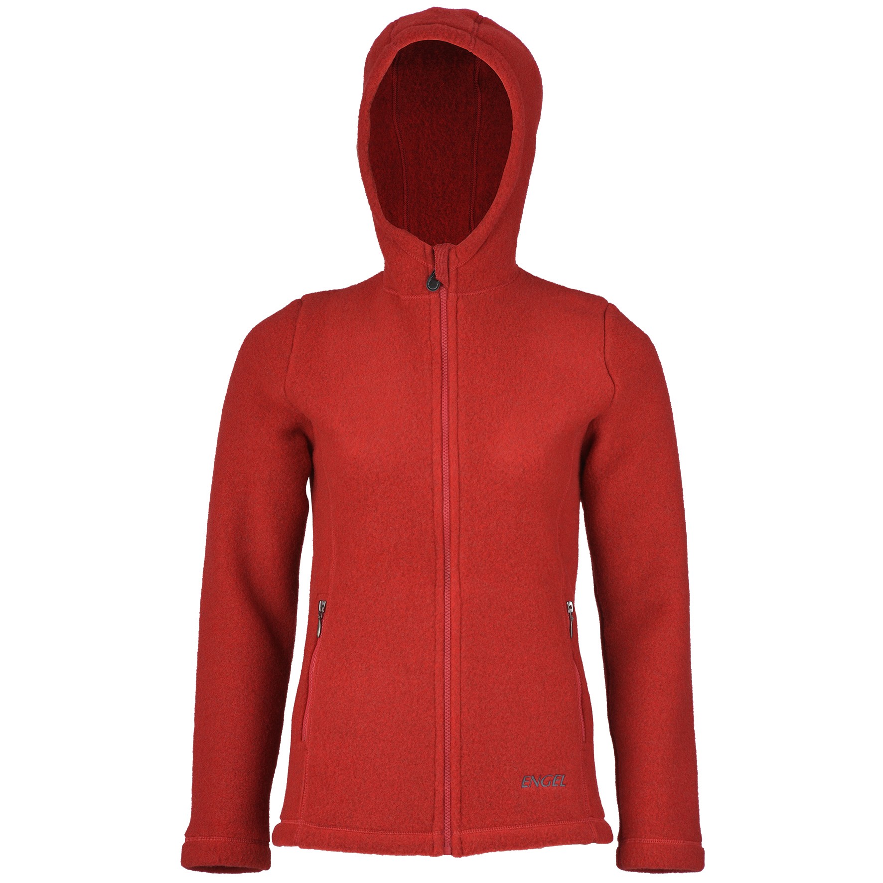 Women's Merino Wool Fleece Hooded Jacket. Jacket with hood for women by