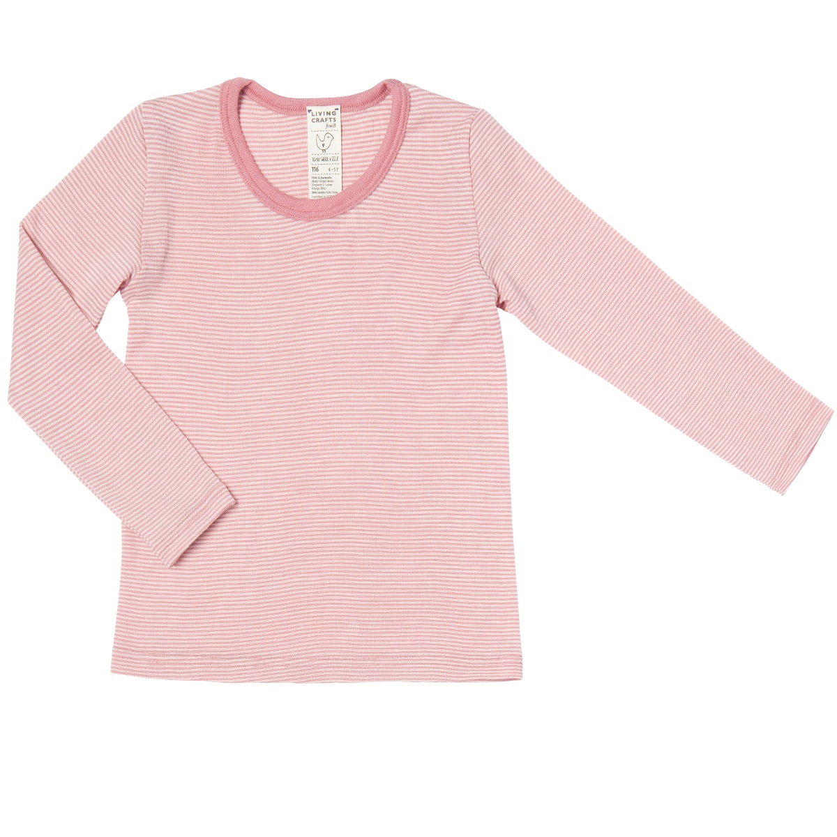 LongSleeved Vest Top in Merino Wool & Silk for your child