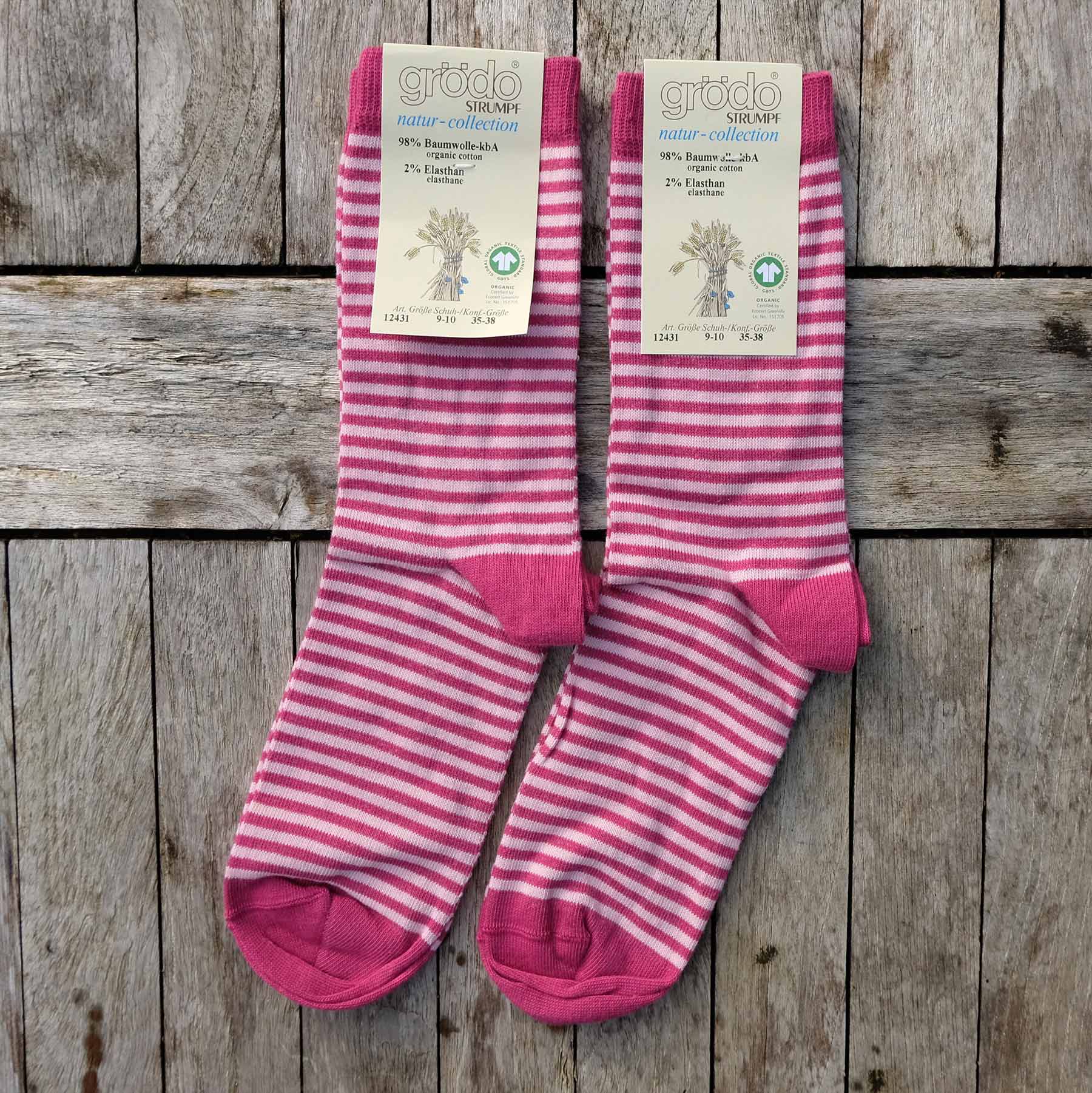2Pack Stripy Children's Socks in Organic Cotton Comfy Stripy