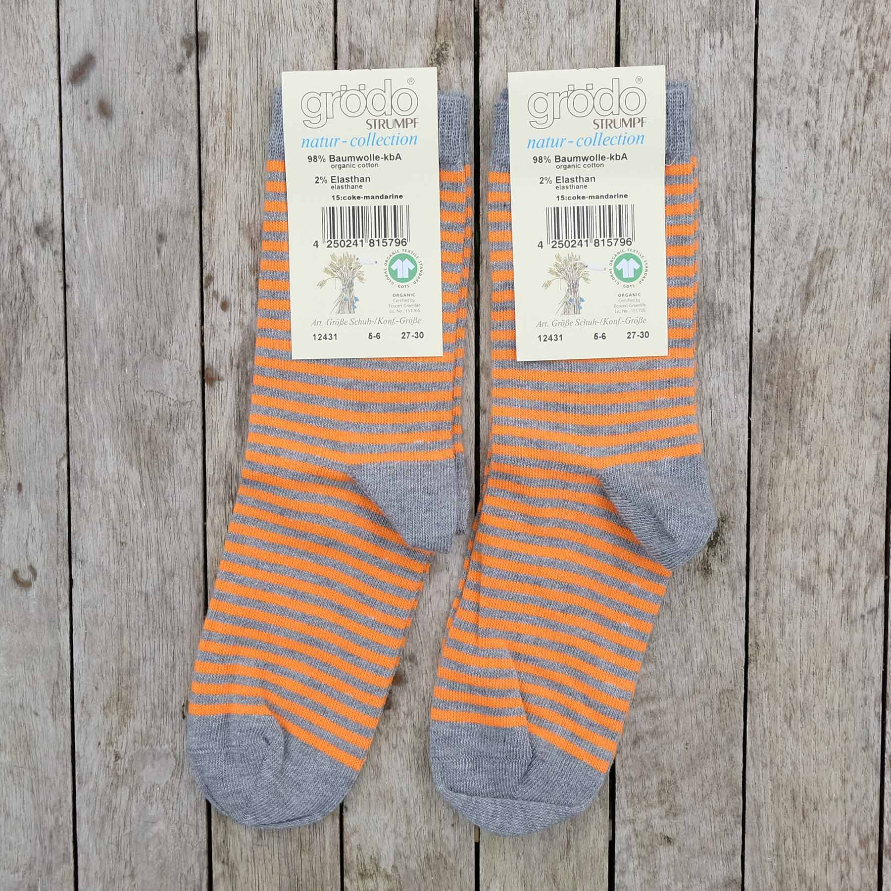 2Pack Stripy Children's Socks in Organic Cotton Comfy Stripy