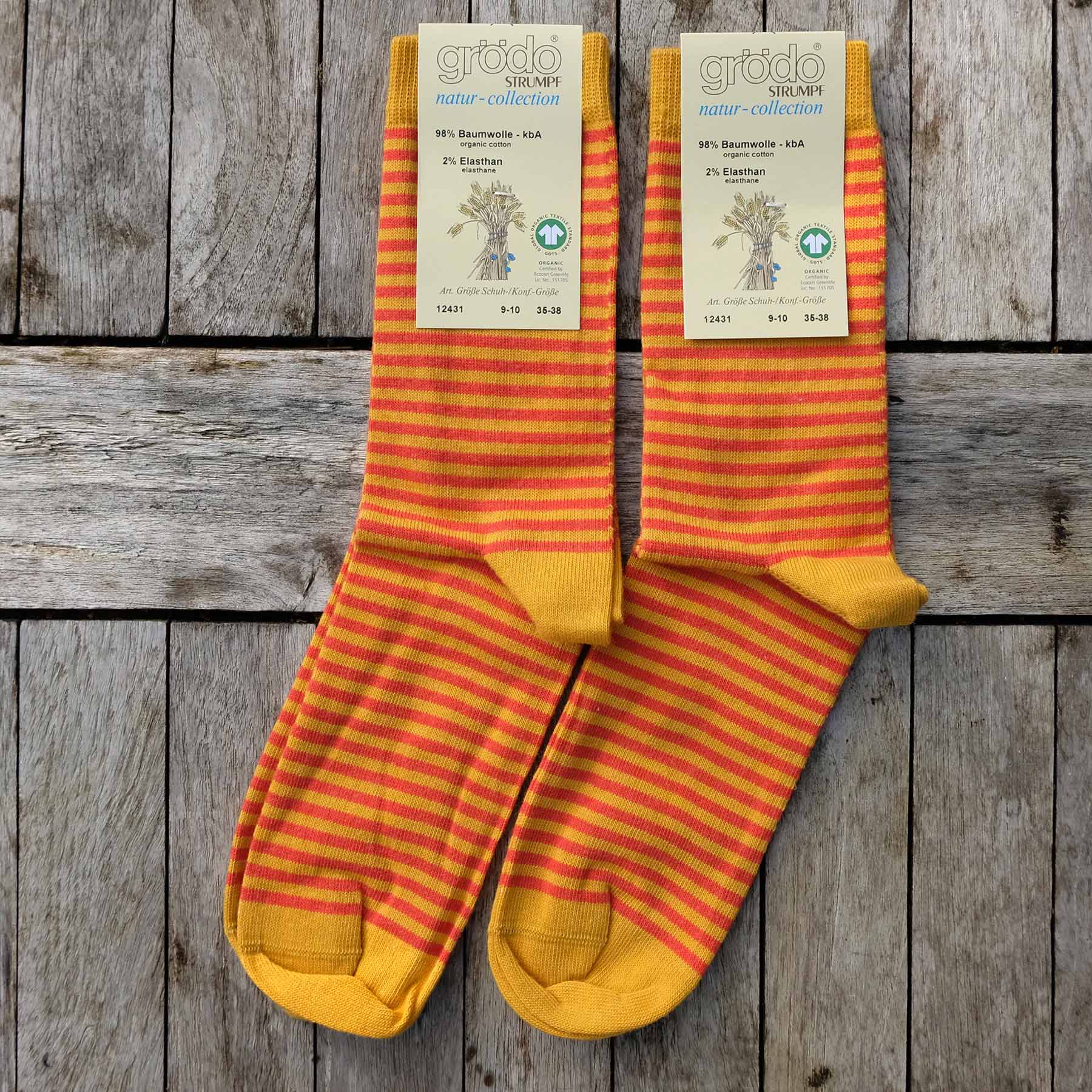 2Pack Stripy Children's Socks in Organic Cotton Comfy Stripy