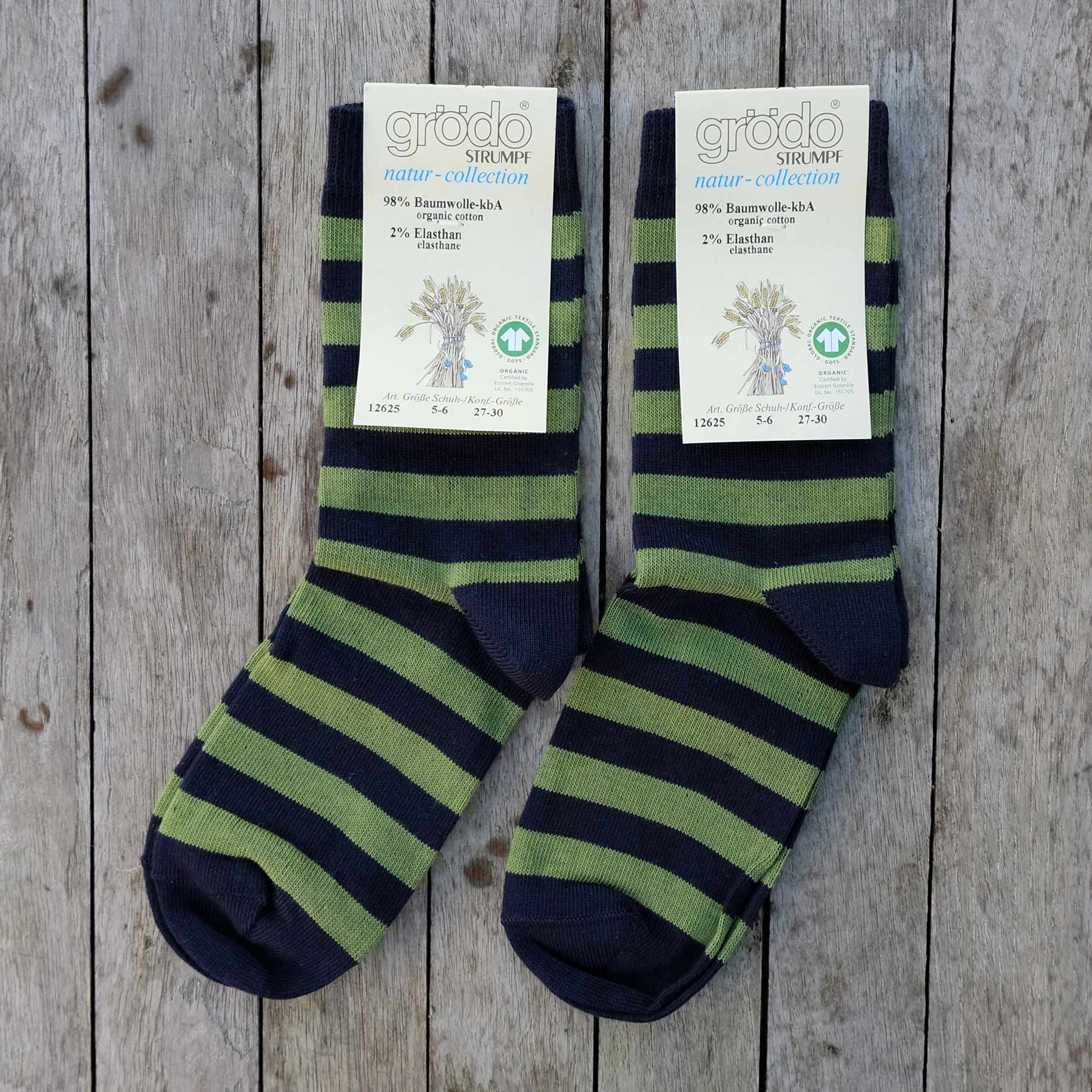 2Pack Striped Organic Cotton Socks