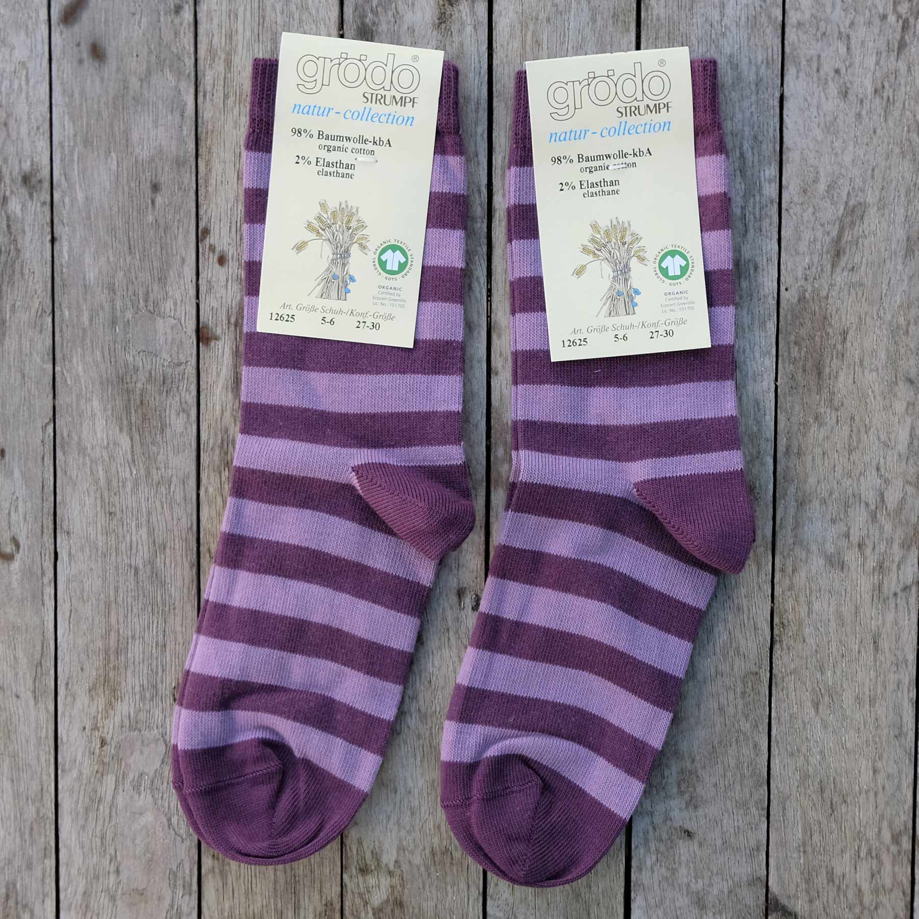 2Pack Striped Organic Cotton Socks