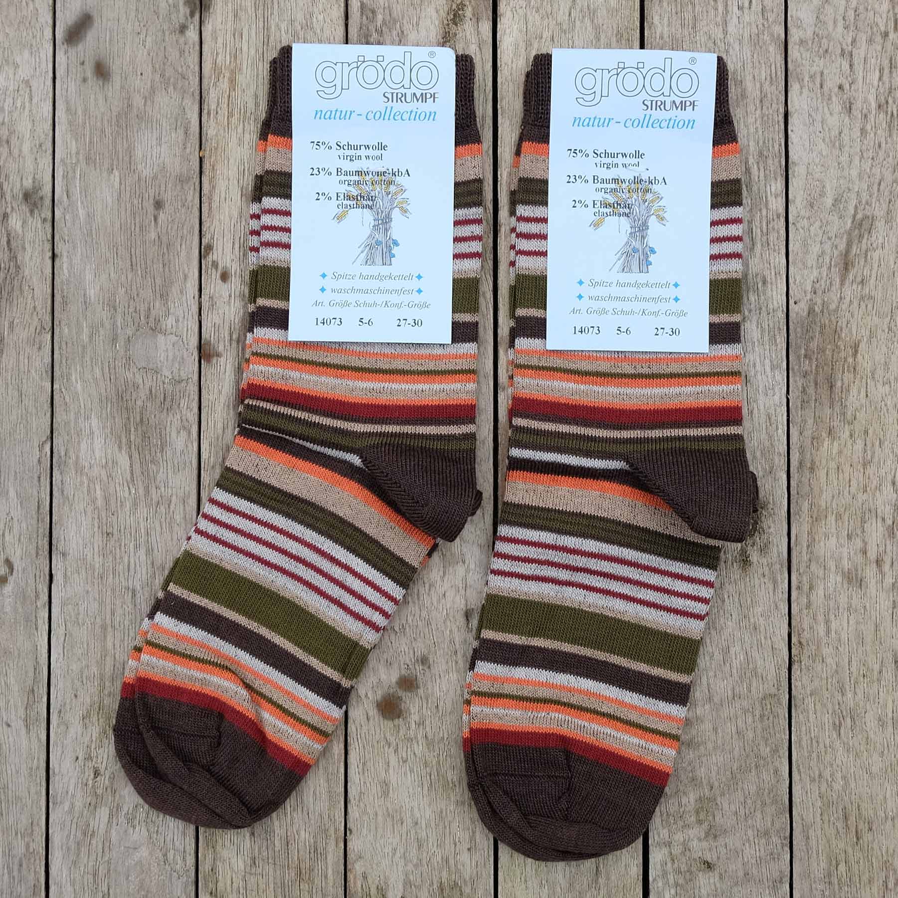 Stripy MachineWashable Wool Rich Socks, 2pack