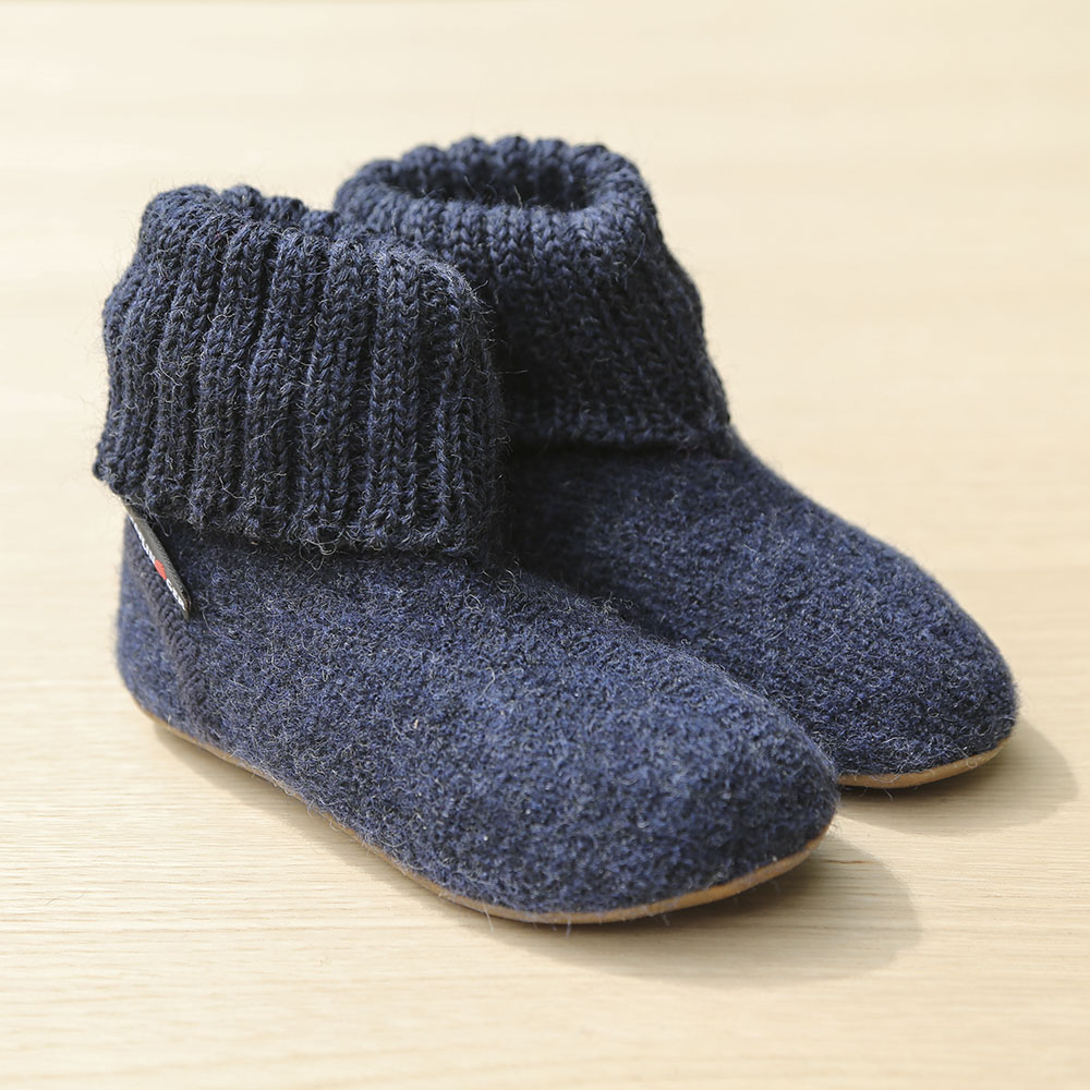 Haflinger Boiled Wool Slipper with Rubber Sole Children's Slippers in