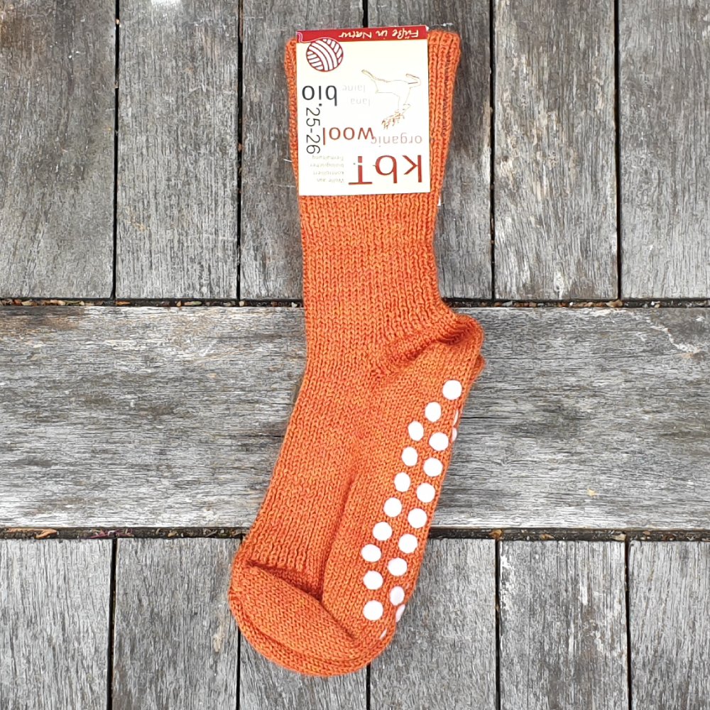 Nonslip Grippy Socks, Pure Wool