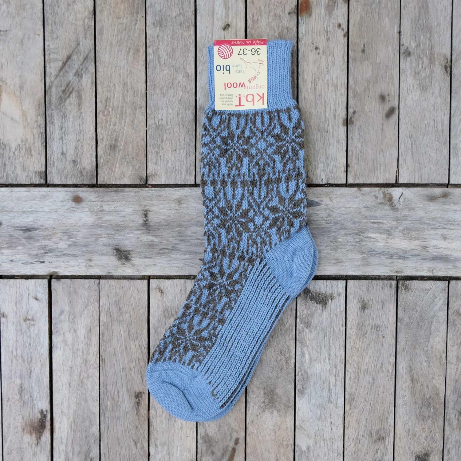 Starry FairIsle Socks in Thick Organic Wool FairIsle Sock in Thick