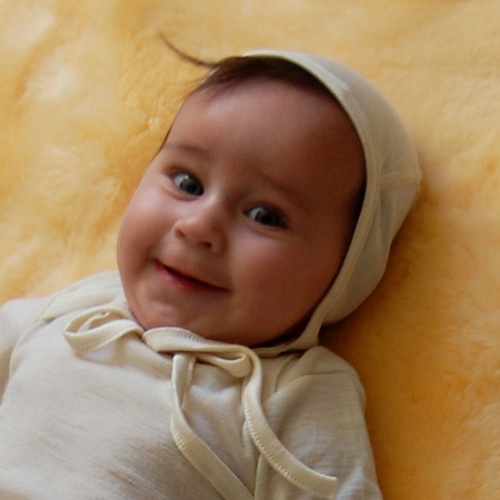 Baby Bonnet in Pure Silk