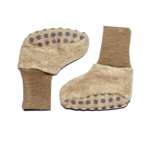 Organic Wool and Cotton Fleece Baby Booties Organic Wool and Cotton Fleece Baby Booties