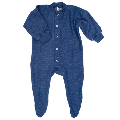 AllInOne Pyjamas With Feet in Organic Merino Wool Terry [45095] £30