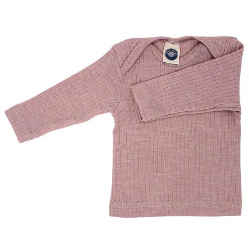 Long Sleeved Baby Vest in Organic Wool, Cotton & Silk Long Sleeved Baby Vest in Organic Wool, Cotton & Silk