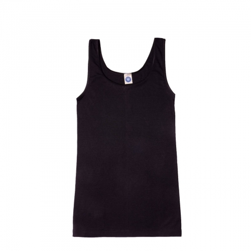 Women's Sleeveless Vest Top in Organic Wool & Silk