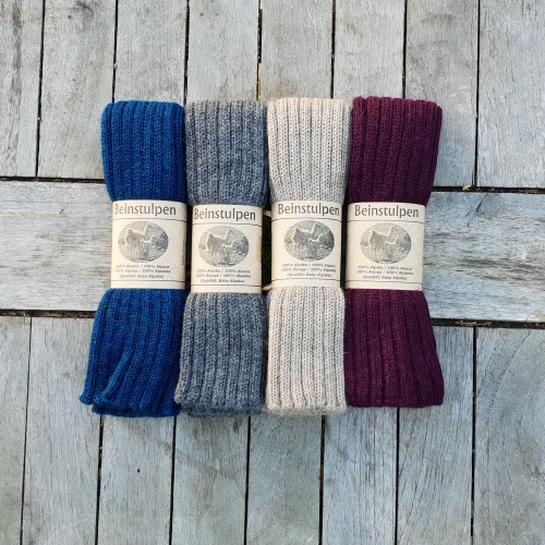 Adult's Ribbed Legwarmers in Pure Baby Alpaca Adult's Ribbed Legwarmers in Pure Baby Alpaca