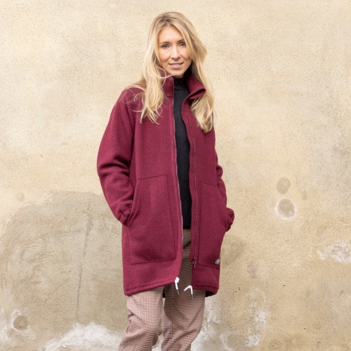 Women's Organic Boiled Merino Wool Coat