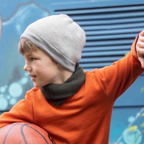 Knitted Beanie in Organic Merino Wool