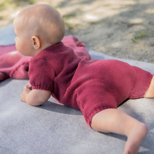 Short Romper in Organic Merino Wool
