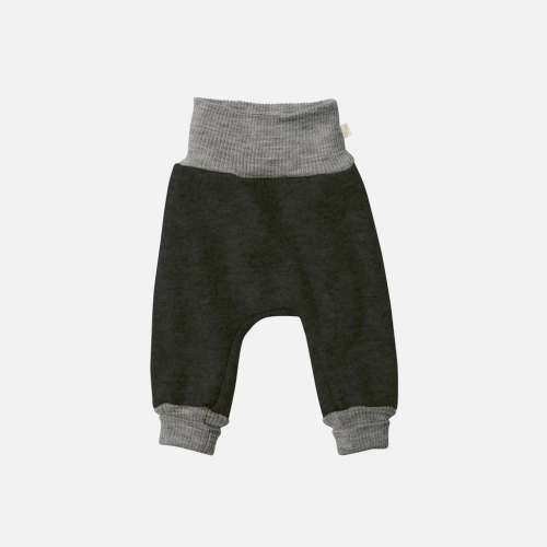 Organic Boiled Wool Baby Pants With Cuffs Organic Boiled Wool Baby Pants With Cuffs