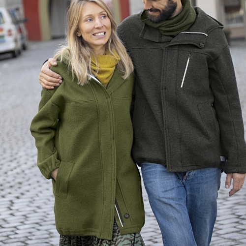 Women's Organic Boiled Merino Wool Parka