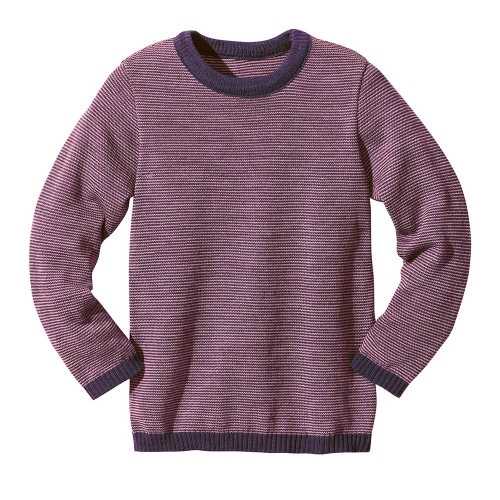 Two-Tone Knitted Jumper in Organic Merino Wool