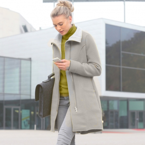 Women's Boiled Organic Merino Wool Coat Women's Boiled Organic Merino Wool Coat