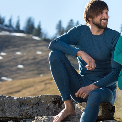 Men's Leggings in Pure Organic Merino Wool