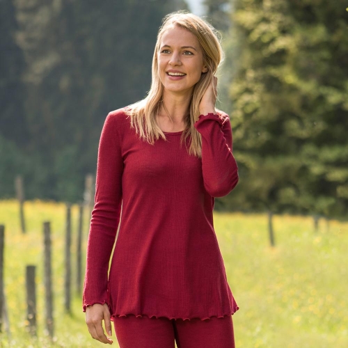 Women's Pyjama Top in Merino Wool and Silk Women's Pyjama Top in Merino Wool and Silk