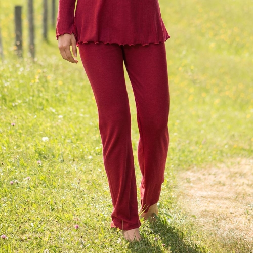 Women's Pyjama Trousers in Merino Wool and Silk