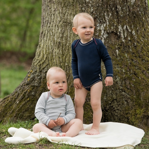 Long-Sleeved Organic Cotton Baby-Body