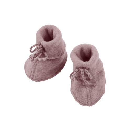 Organic Merino Wool Fleece Booties with Ties