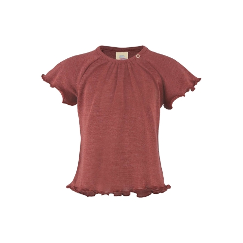 Organic Merino Wool & Silk A-Line Ruffled Baby Shirt