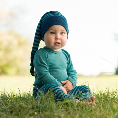 Long Sleeved Baby Body in Wool/Silk Blend Long Sleeved Baby Body in Wool/Silk Blend