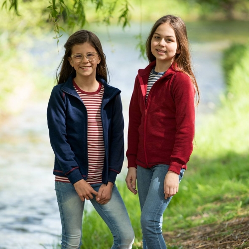 Children's Zip Jacket in Organic Merino Wool Terry