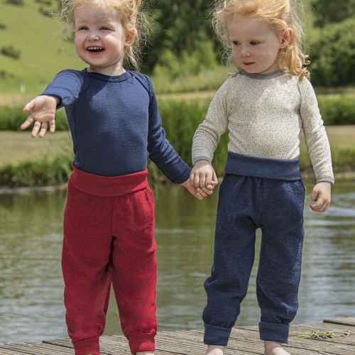 Most Comfy Baby Trousers in Organic Merino Wool Terry