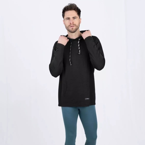 Men\'s Interlock Hoody in Merino Wool and Silk with 2% Elastane