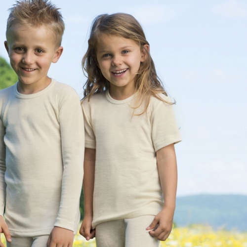 Organic Merino Wool Short-Sleeved Vest Top