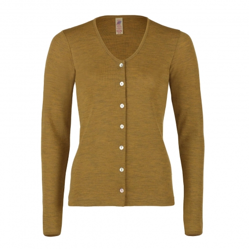Women's Fine-Knit Cardigan in Pure Organic Merino Wool