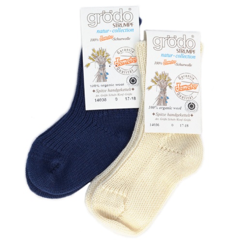 2-Pack Organic Thick Wool Socks for Babies & Children