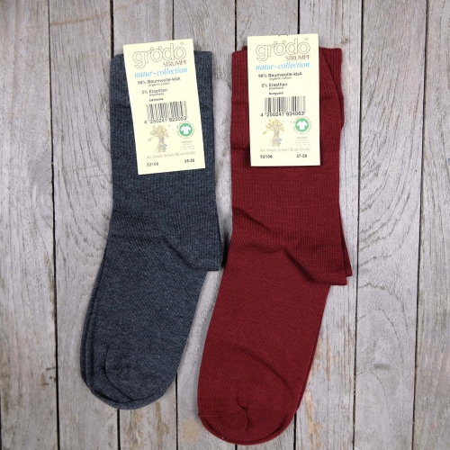 2-Pack Fine Organic Cotton Socks for Adults
