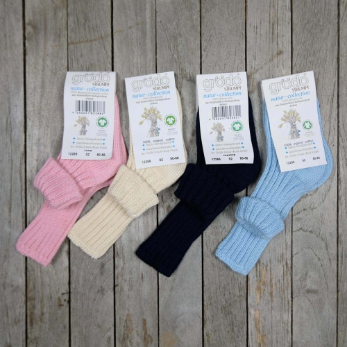 Organic Cotton Roll-Top Baby Socks