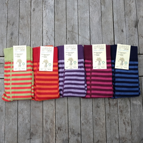 Striped Organic Cotton Leggings by Groedo Striped Organic Cotton Leggings by Groedo