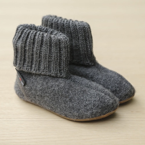 Haflinger Boiled Wool Slipper with Rubber Sole Haflinger Boiled Wool Slipper with Rubber Sole