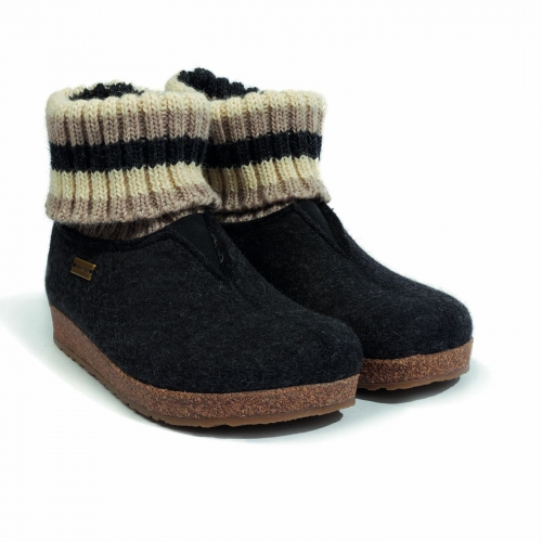 Adult's Felted Wool Slipper With Cuff Adult's Felted Wool Slipper With Cuff