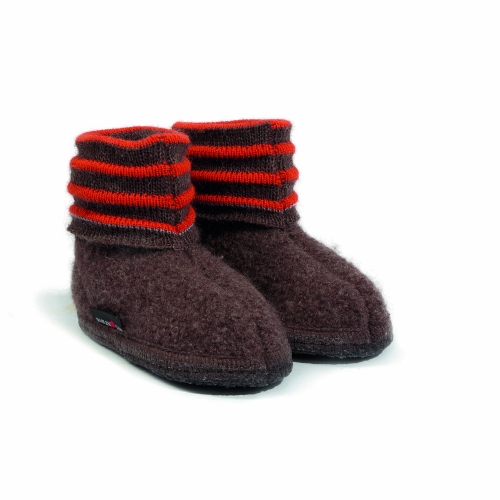 haflinger childrens boiled wool slippers