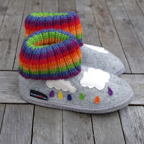 Boiled Wool Children's Colourful Slipper Boiled Wool Children's Colourful Slipper