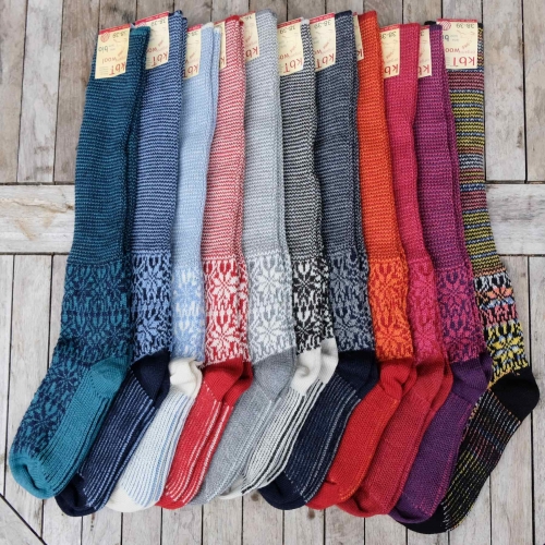 Adult's Knee Socks in Organic Wool