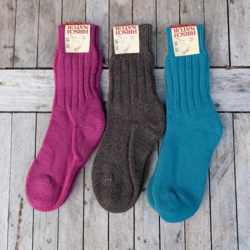 Adult's Thick Knit Organic Wool Socks