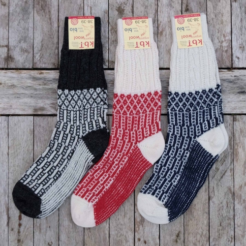 Adult's Classic Scandinavian Organic Wool Socks
