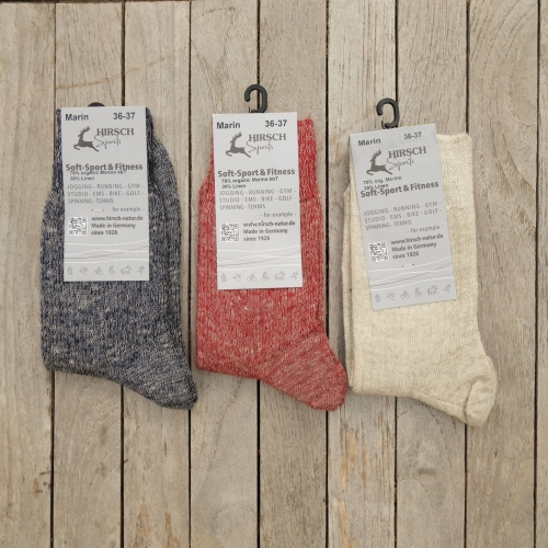 Hirsch Sports Marin Socks in Wool and Linen